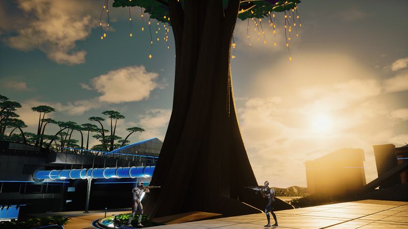 Key art: the stand-off seen from further back, no text.